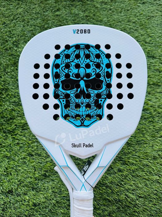 Ракетка для Падель (Padel) тенісу – Skull Padel V2080 White Blue 12K
