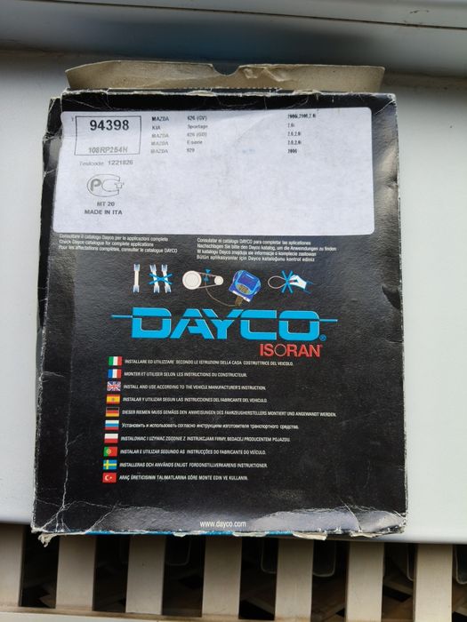 Новий ремінь ГРМ Dayco 94398 (108RP254H) Mazda 626 / Kia Sportage