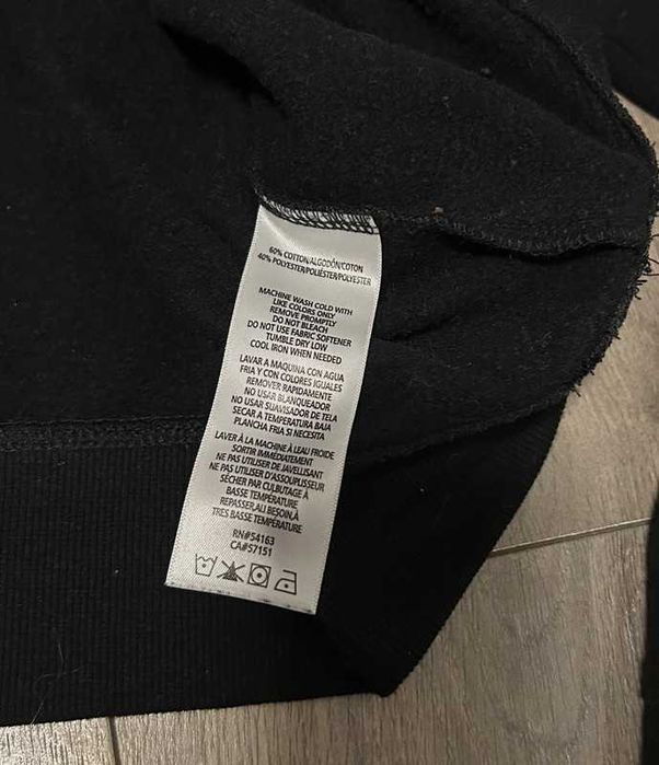 Calvin Klein 38 M czarna bluza luźna z kapturem białe Logo