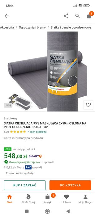 Siatka cieniujaca 2m wysokości płot panelowy