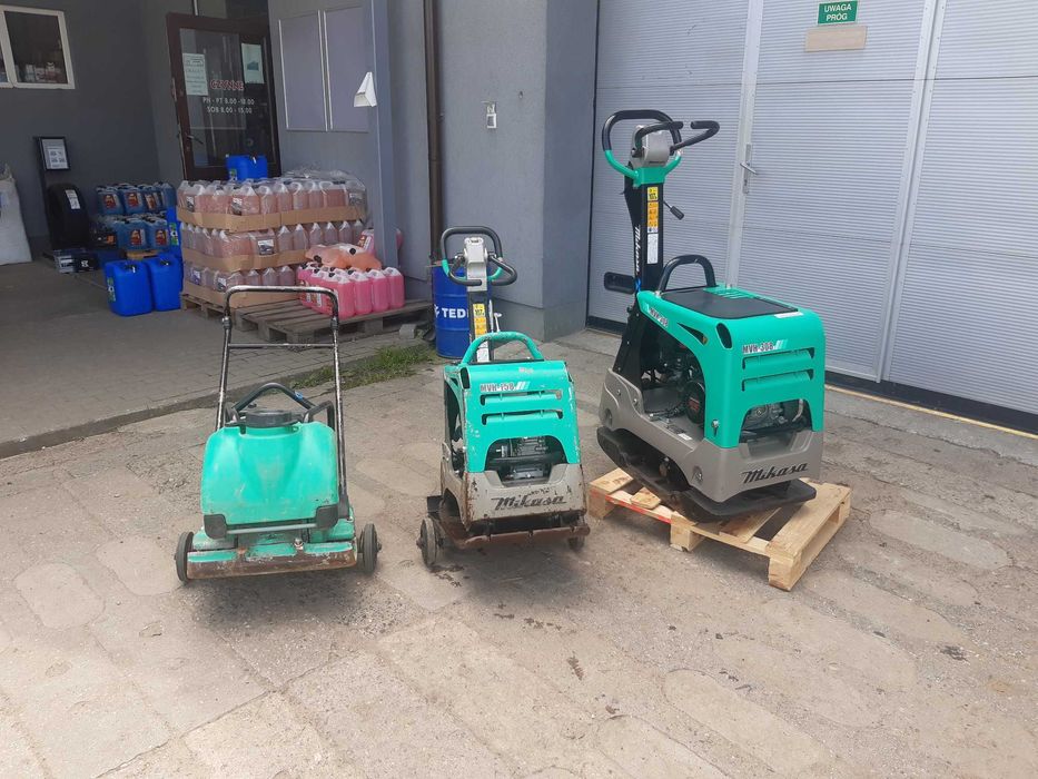 Wynajem zagęszczarki 77-410kg skoczek młot zacieraczka wiertnica