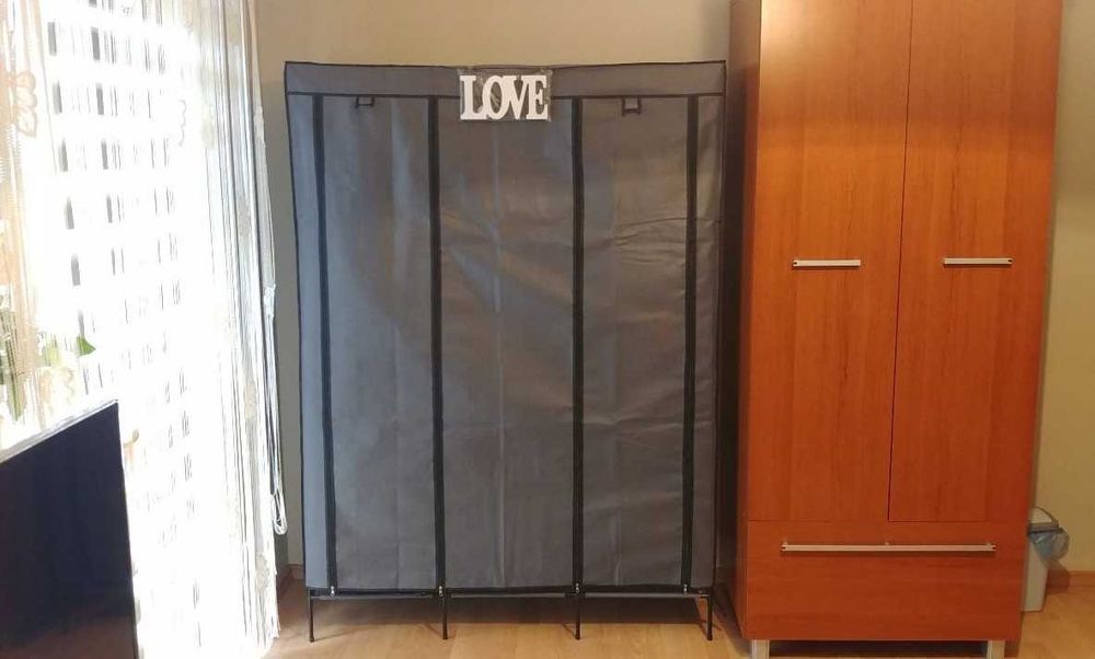 Szafa tekstylna Massido - grafitowa  45 x 130 x 175 cm