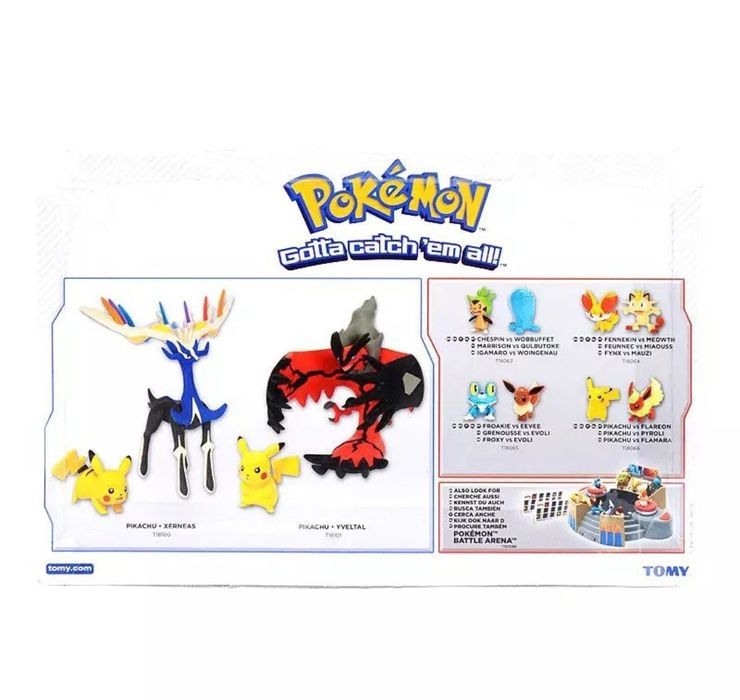 Pokémon Action com 2 Figuras Pack selado de 2014: Legendary Xerneas &