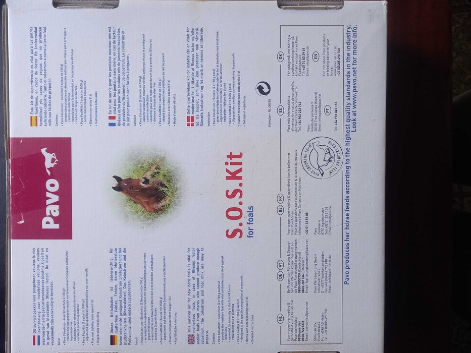 Mleko zastępcze, zestaw startowy dla źrebiąt Pavo