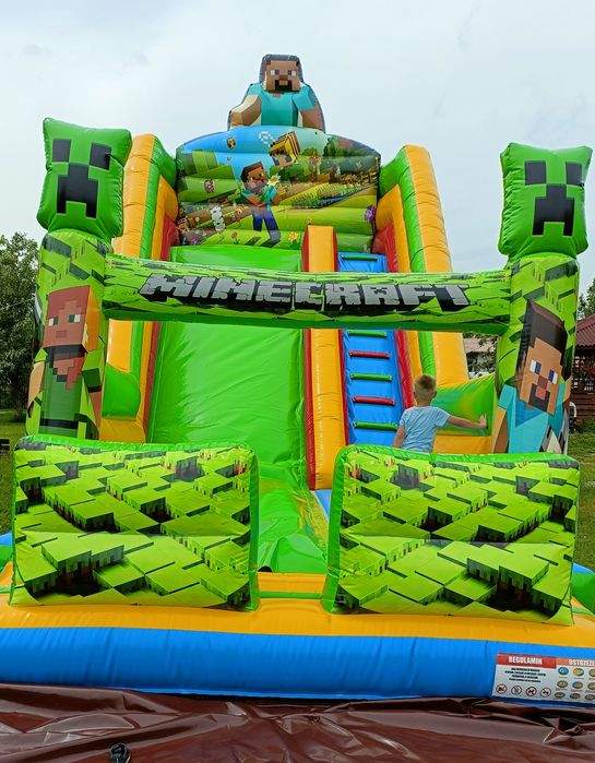 Wynajem dmuchancow zjeżdżalnia Minecraft duża