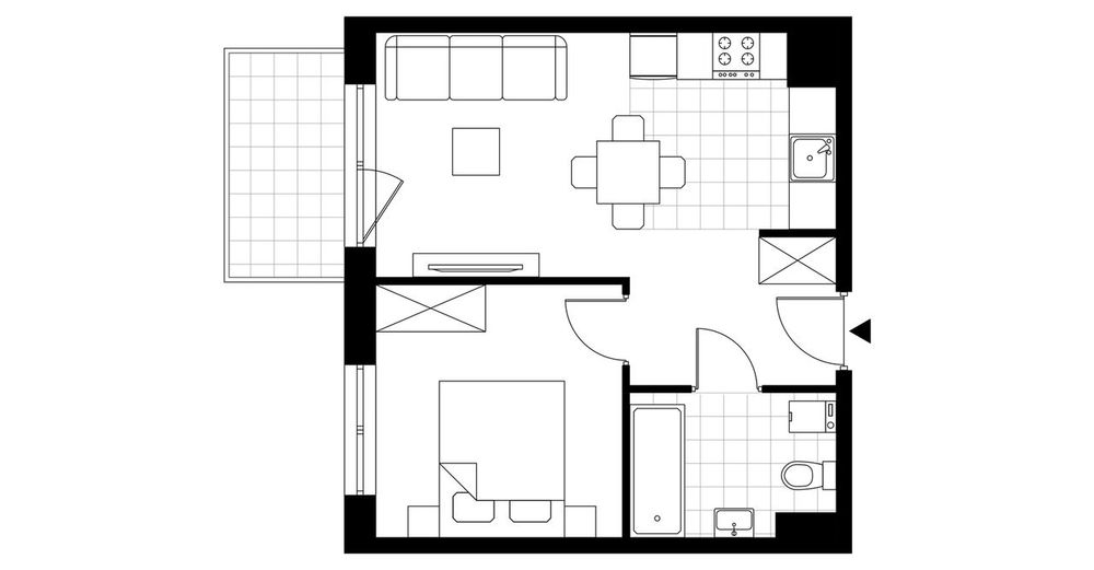 2-pokojowe mieszkanie 35m2 + balkon Bez Prowizji