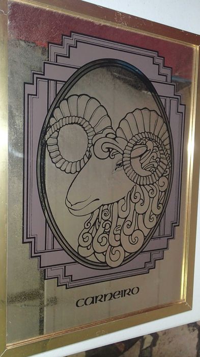 Signos Zodiaco estilo Arte Nova em espelho