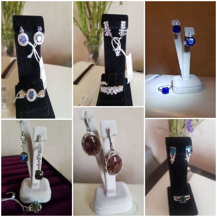 сережки серьги комплекты серебро
