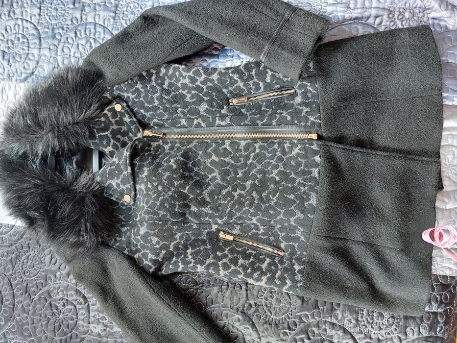 Płaszcz wełniany F&F 36 S trapezowy