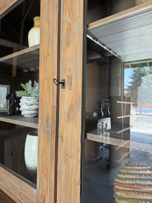 Rustykalna witryna drewniana, odzysku, vintage, cottage loft