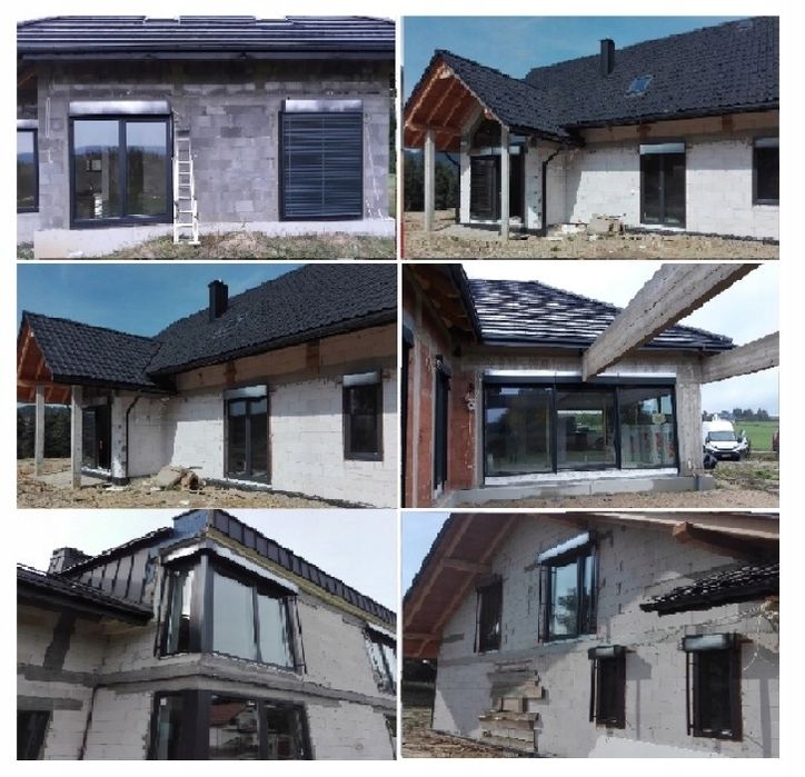 Okno PCV VEKA 2x Antracyt RU 700x600 Gorzów Wlk.