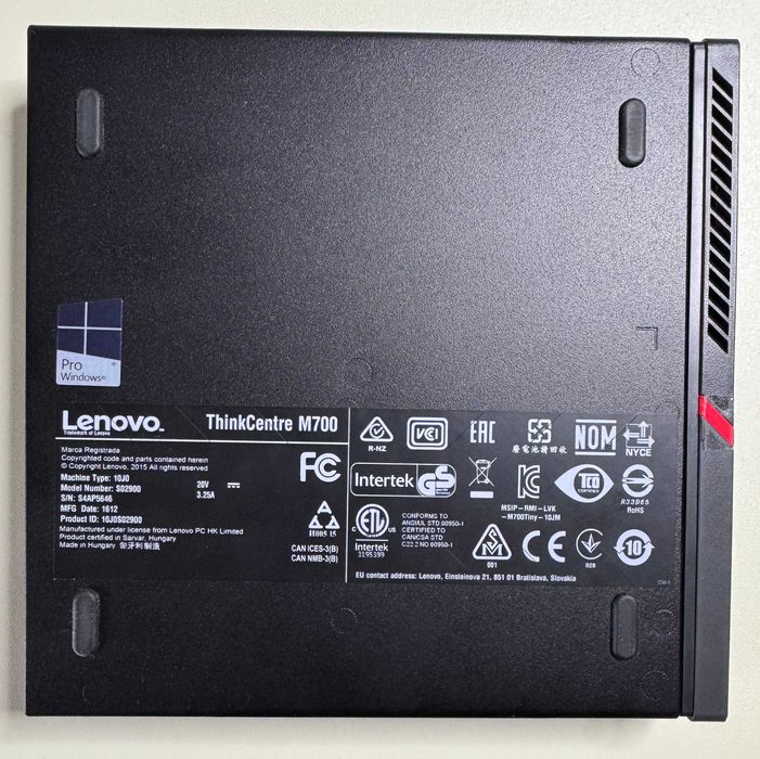 Mini komputer Lenovo ThinkCentre M700 i3/8GB/250GB 10j0-S02900 Win PRO