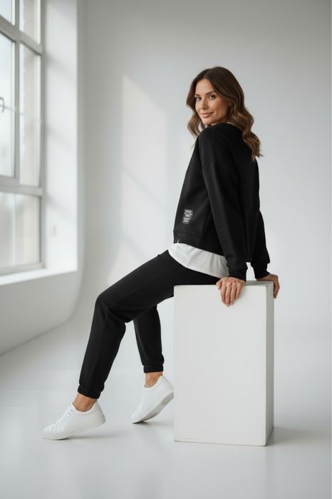 Komplet dresowy damski maselko L/XL