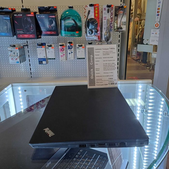 Laptop Lenovo ThinkPad T460s i5 / 20GB DDR4 / 500GB SSD NVME / WIN 11