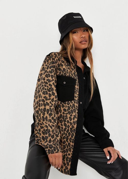 Джинсова  сорочка з принтом Missguided XXL