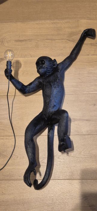 Designerska Lampa Seletti Monkey Lamp – Czarna, Stan Idealny