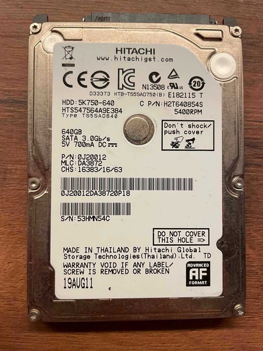 hitachi HDD 5k750-640