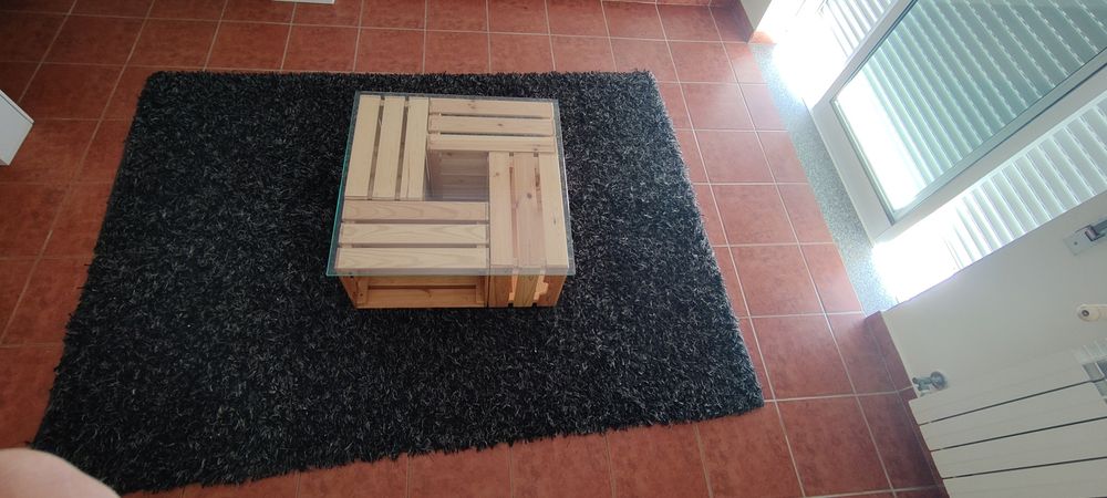 Mesa de Centro /Apoio Com Vidro