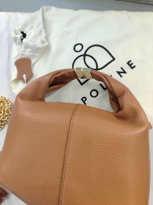 Сумка Polene Beri Textured Leather Camel
