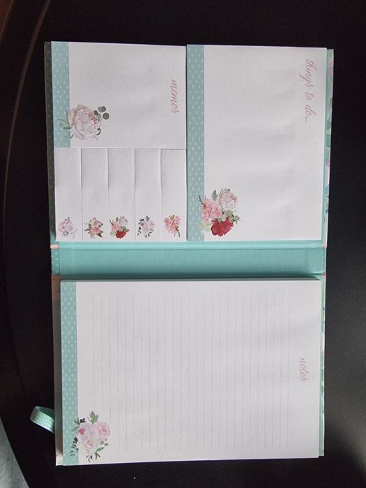 Pastelowy notes sticky planner notes to do w kwiaty