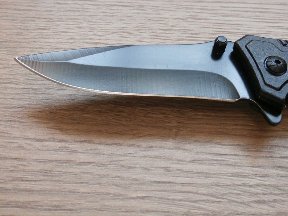 Складний туристичний викидний ніж Boker Cobra Black Flipper 20см,багатофункціональний кемпінговий ніж фліппер з стропорізом,склобоєм,кліпсою