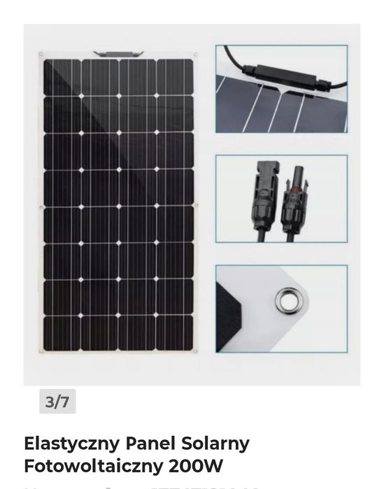 panel solarny fotowoltaiczny elastyczny 200w nowy