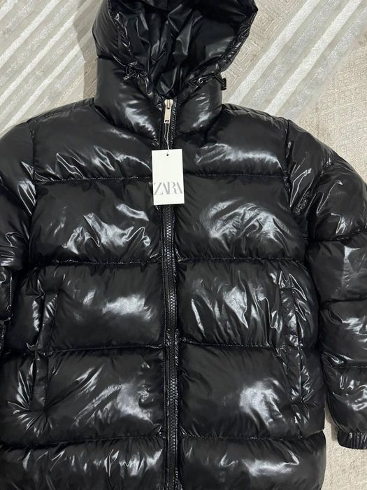 Чоловічий пуховик куртка Zara Puffer Black Analog Moncler зара