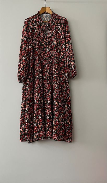 Сукня сорочка льон плаття бохо ярусна максі міді з вишивкою бавовна