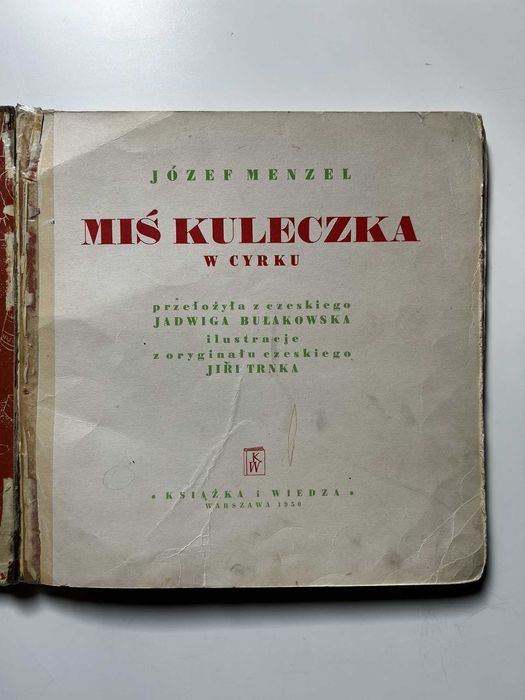 Miś Kuleczka | Komplet 2 Tomy | Menzel | Ilustr. Trnka 1950 | Kolekcjonerska