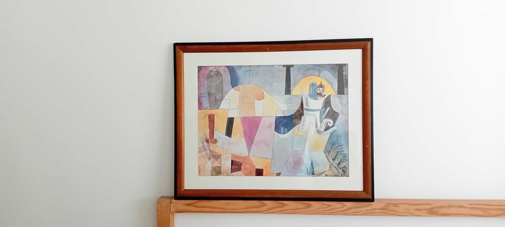 Reprodução da famosa pintura Black Column in a Landscapede Paul Klee