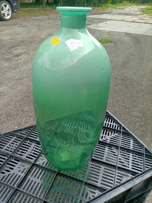 Butla szklana, malowana - wazon