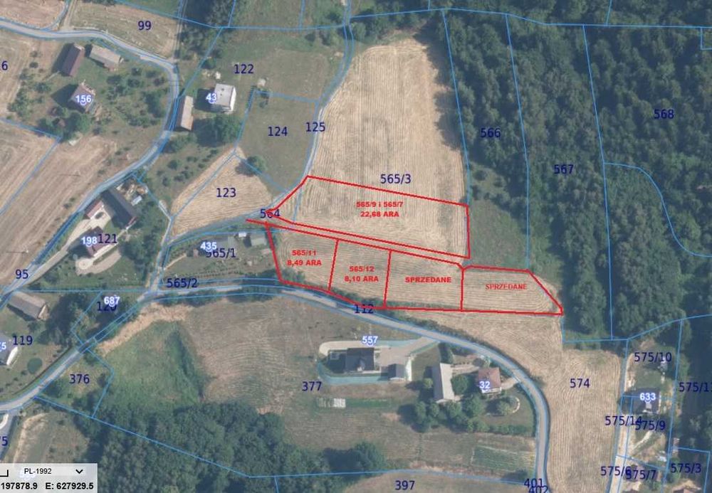 Widokowe działki budowlane od 8 do 23 arów