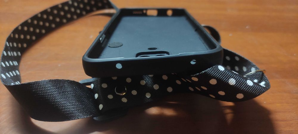 Чохол зі шнурком для Xiaomi Redmi Note 9 Pro чорний з котиком