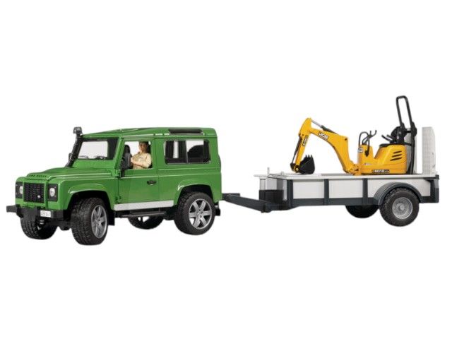 Bruder Land Rover Defender + JCB + robotnik 1:16 – nowy zestaw