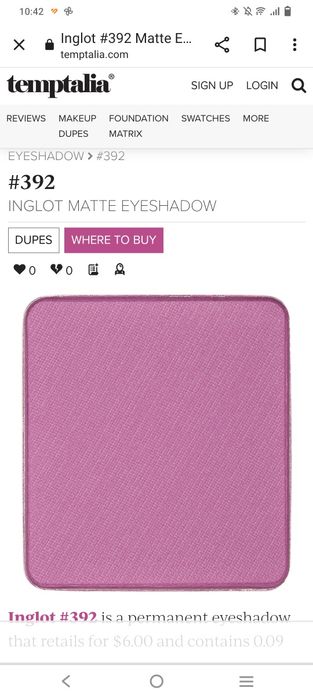 Cień do powiek INGLOT, kolor Square 392