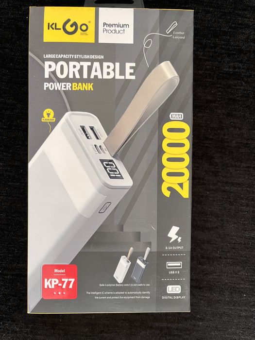 Повер банк 20 000 mAh з ліхтариком