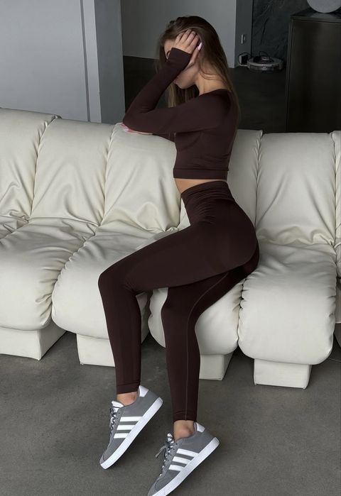 Спортивний костюм ms.xs_ua з push-up ефектом, XS, шоколад