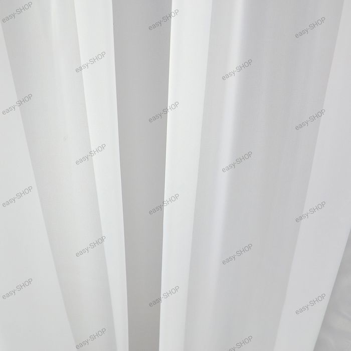 Biała firana 175x400 wzór łuk z gipiurą