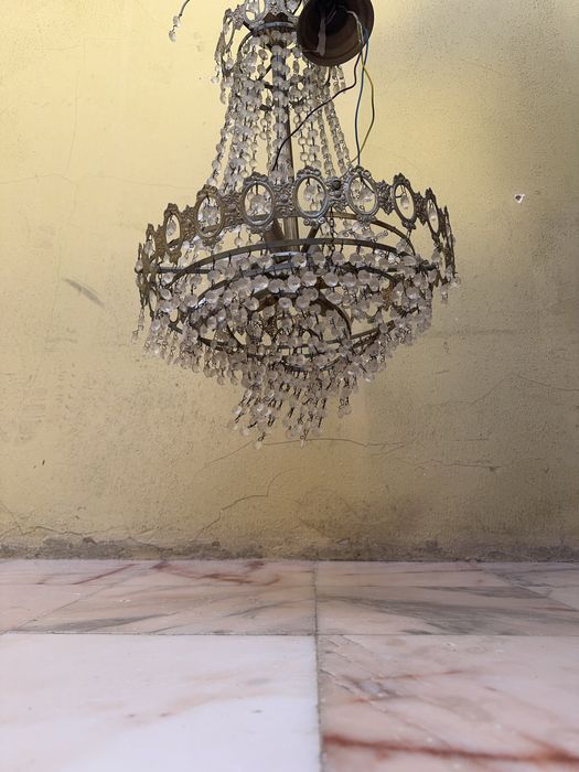 Candeeiro de pedras cristais vintage