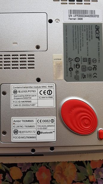 Portátil Acer Ferrari de 2007