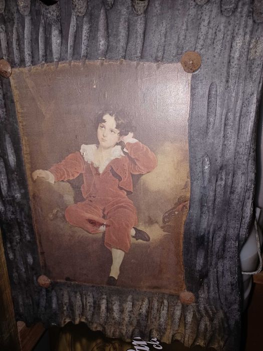 Quadro antigo madeira preta