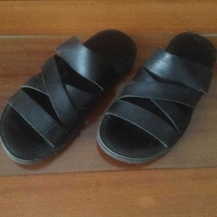 Klapki męskie skórzane rozm 42