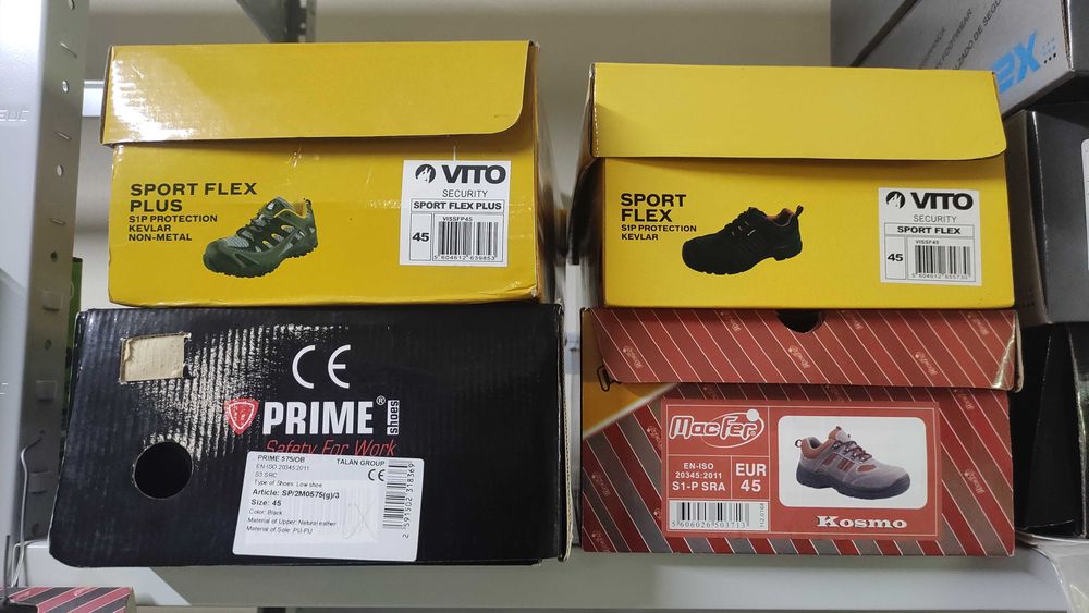 Sapato protecção , diversos números e modelos Lote 21unidades