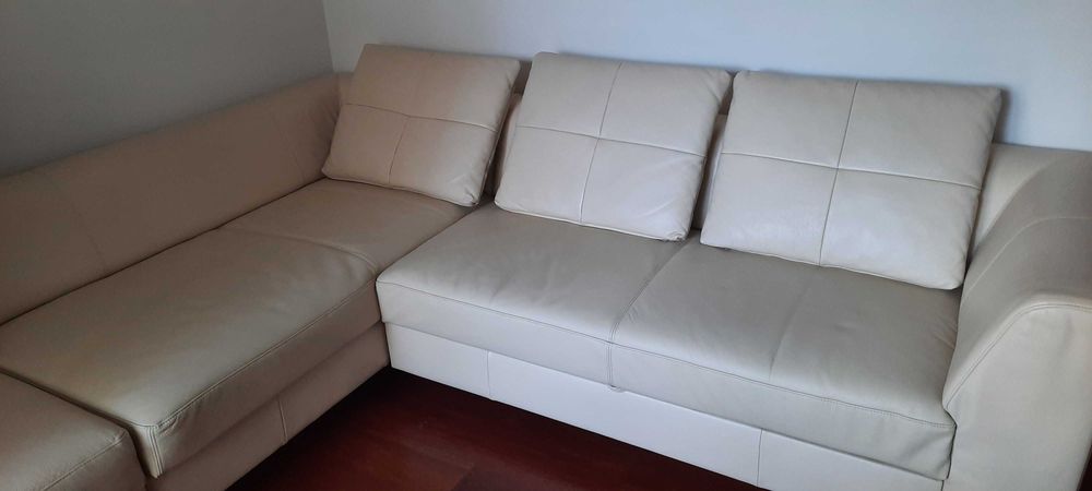 Kanapa skórzana KLER ecru