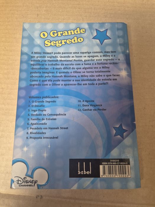 Livro "Hannah Montana - O Grande Segredo"