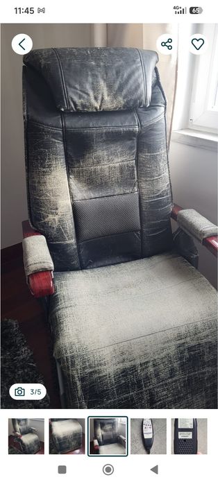 O cadeirão de massagem da marca Paradiso está a funcionar muito bem