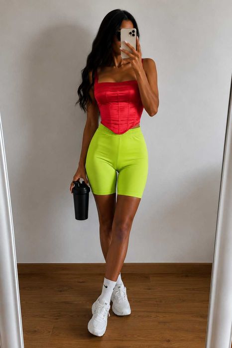 malinowy gorset usztywniany bluzka letnia m 38