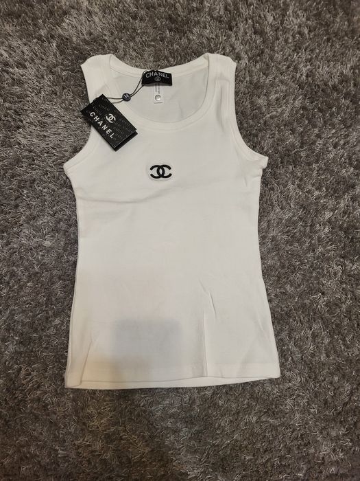 Майка в рубчик chanel