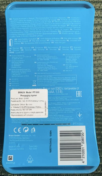 Braun PT1000 trymer do ciała, brody
