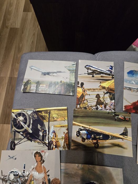 Pocztówki LOT Janusz Grabiański